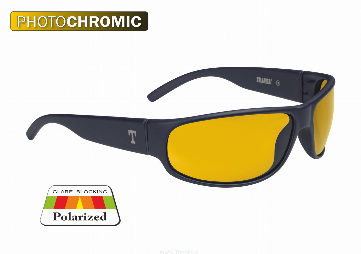 Oregon Polarized Glasses Navy/Yellow Traper