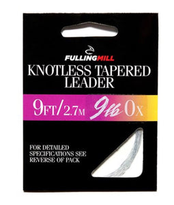 FullingMill Knotless Tapered Leader 9ft 9lbs 0X